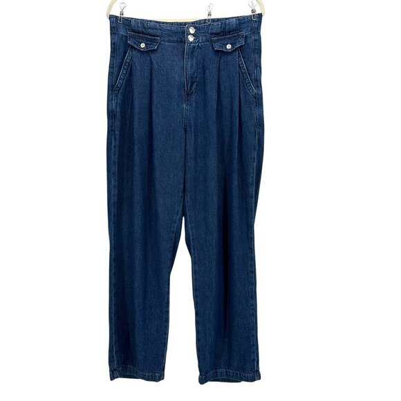 Pilcro Denim - Anthropologie Pilcro Womens 29 Tall Jeans Mid Rise Pleated Trouser Jeans Crop